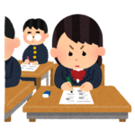 テストを受ける女子.png