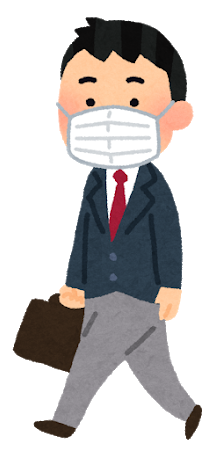 マスクをつけて登校する学生.png